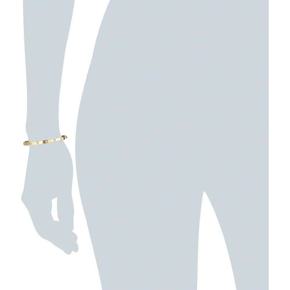 KATE SPADE Set In Stone Hinged Gold Crystal Bangle - Picture 3 of 3